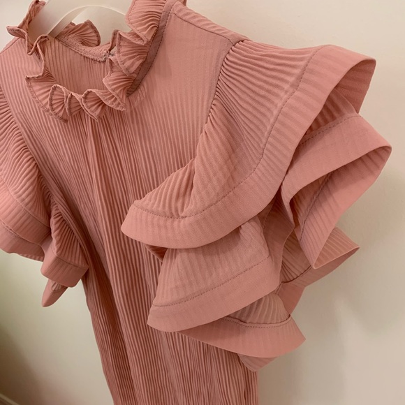 honey Pleate Chiffon Blouse - Picture 2 of 6